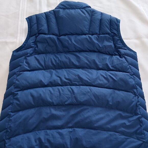 Cabela's Premier Northern Goose Down Blue Puffer Vest Women's Small 650 - Picture 2 of 11